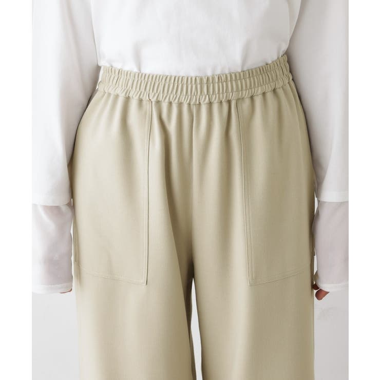 【ウエストゴム・洗える】コンフォートワイドパンツ | Dessin | 詳細画像16 