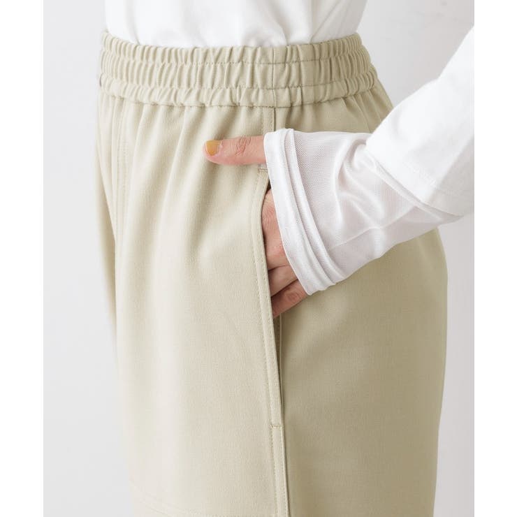 【ウエストゴム・洗える】コンフォートワイドパンツ | Dessin | 詳細画像18 