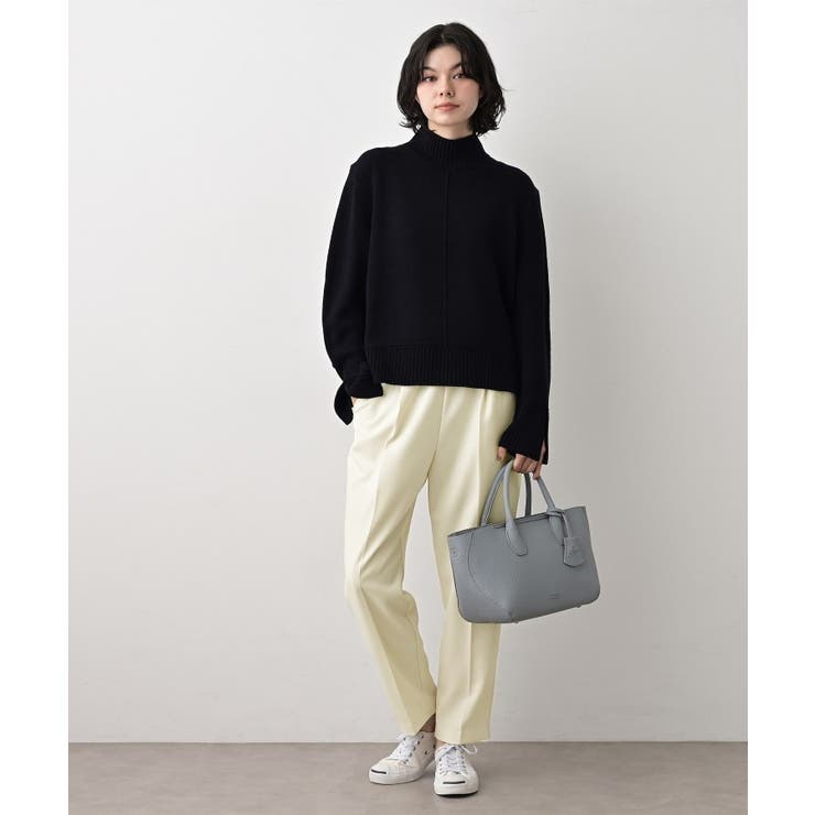 【ウエストゴム/裏地付き】コンフォートテーパードパンツ | Dessin | 詳細画像3 