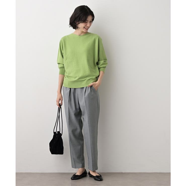 【ウエストゴム/裏地付き】コンフォートテーパードパンツ | Dessin | 詳細画像7 