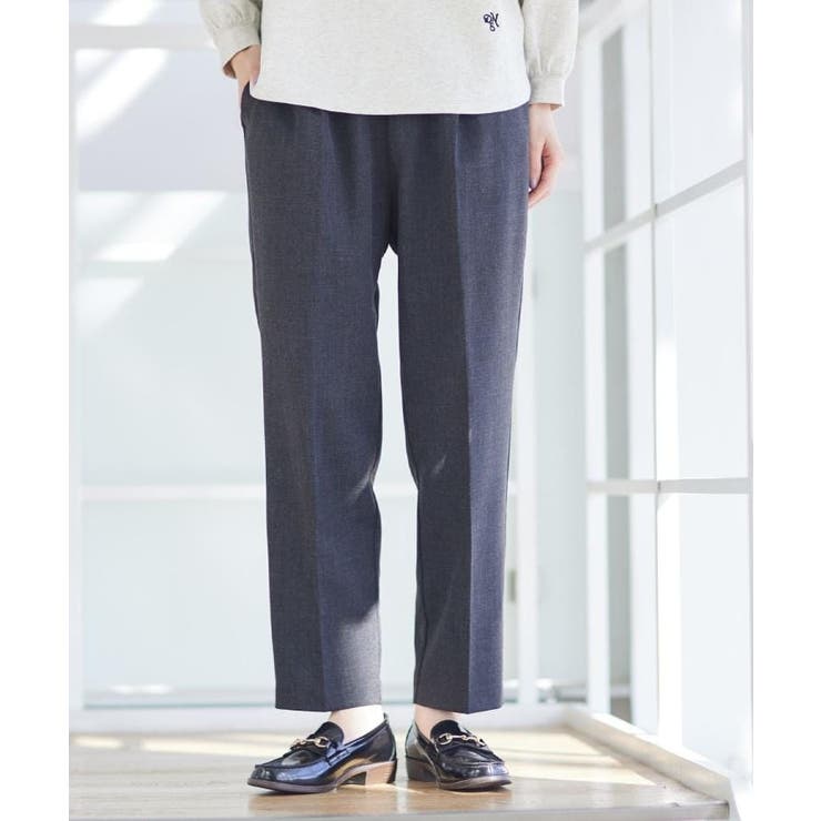 【ウエストゴム/裏地付き】コンフォートテーパードパンツ | Dessin | 詳細画像9 