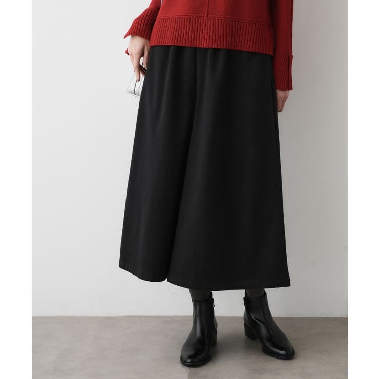 【ウエストゴム/洗える】起毛フレアシルエットパンツ | Dessin | 詳細画像5 