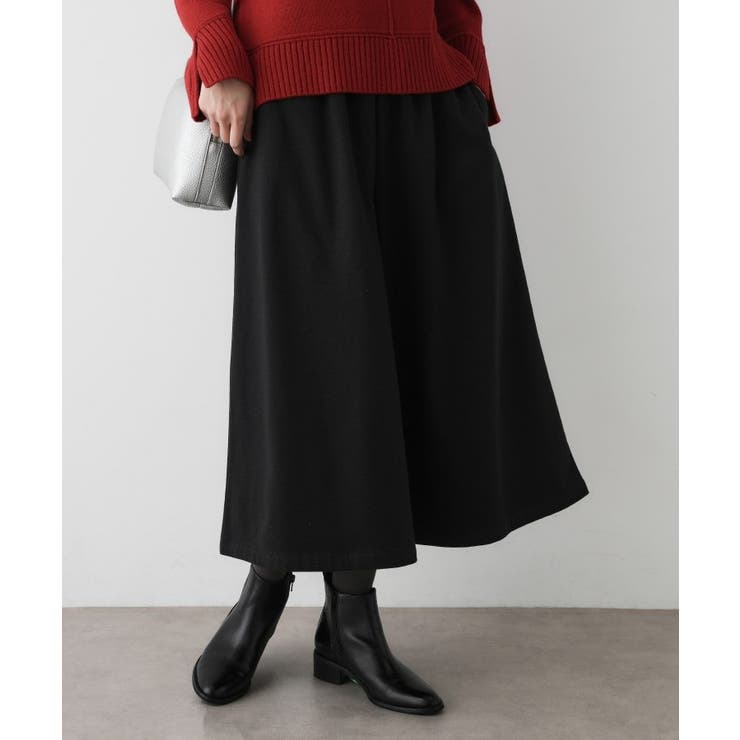 【ウエストゴム/洗える】起毛フレアシルエットパンツ | Dessin | 詳細画像6 