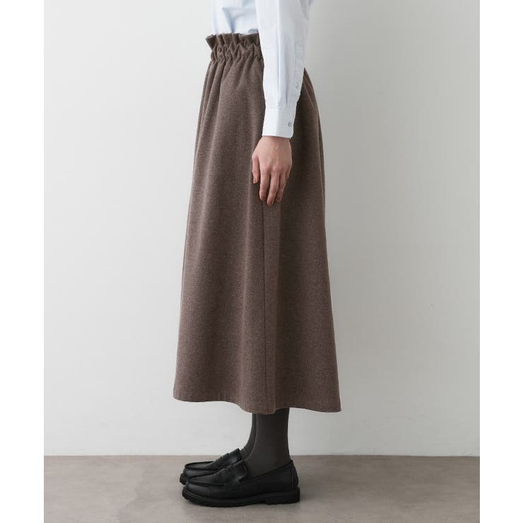 【ウエストゴム/洗える】起毛フレアシルエットパンツ | Dessin | 詳細画像14 