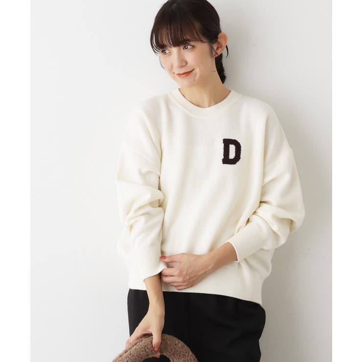 【洗える】Dサガラ刺繍ワッペン付きニット | Dessin | 詳細画像11 