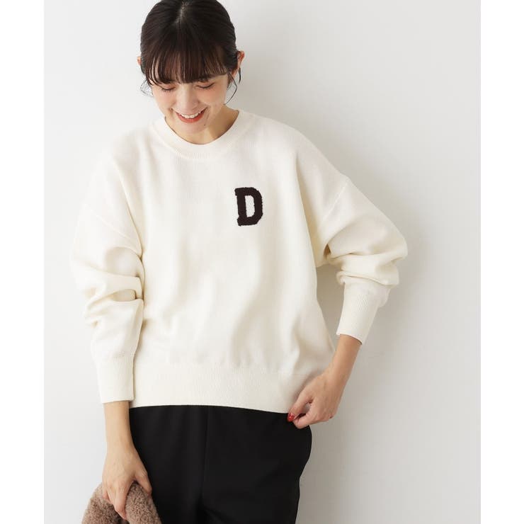 【洗える】Dサガラ刺繍ワッペン付きニット | Dessin | 詳細画像12 