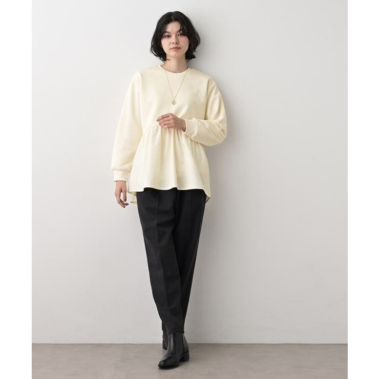 【体型カバー/洗える】ペプラムスウェット | Dessin | 詳細画像3 