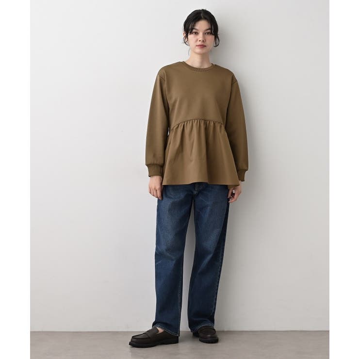 【体型カバー/洗える】ペプラムスウェット | Dessin | 詳細画像11 