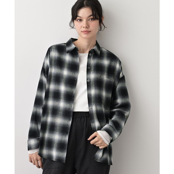 【洗える】起毛オンブレーチェック柄シャツ | Dessin | 詳細画像6 