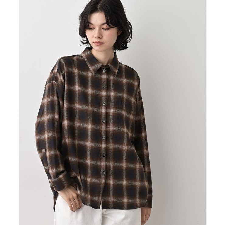 【洗える】起毛オンブレーチェック柄シャツ | Dessin | 詳細画像1 