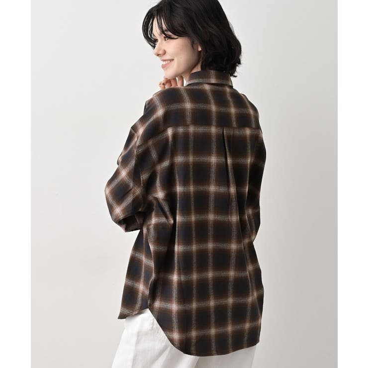 【洗える】起毛オンブレーチェック柄シャツ | Dessin | 詳細画像2 