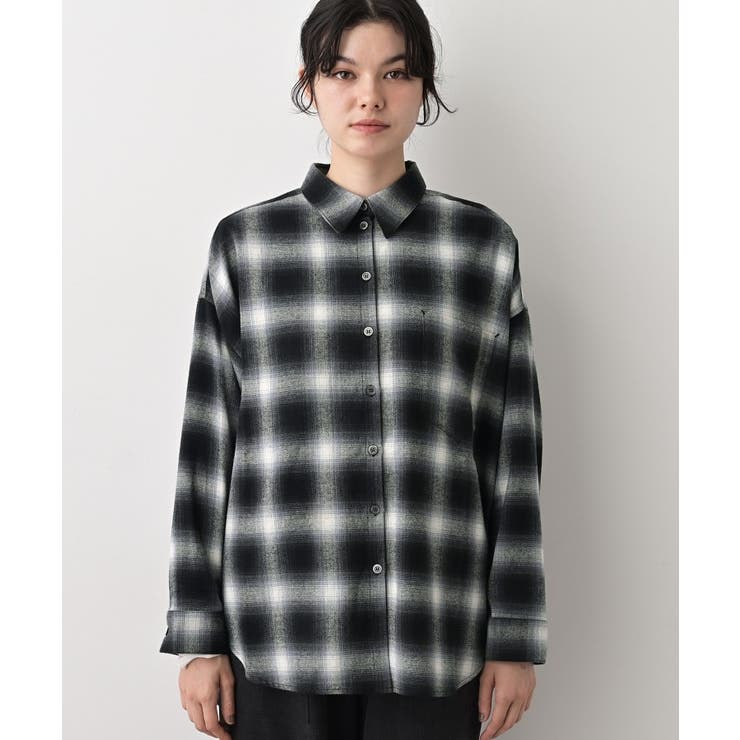 【洗える】起毛オンブレーチェック柄シャツ | Dessin | 詳細画像9 
