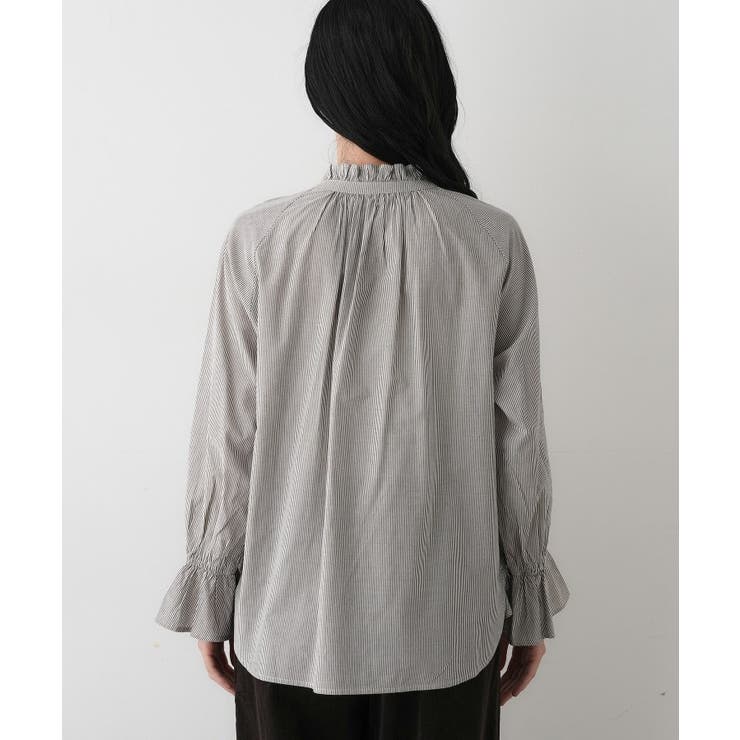 【洗える】フリルネックシャツ | Dessin | 詳細画像15 