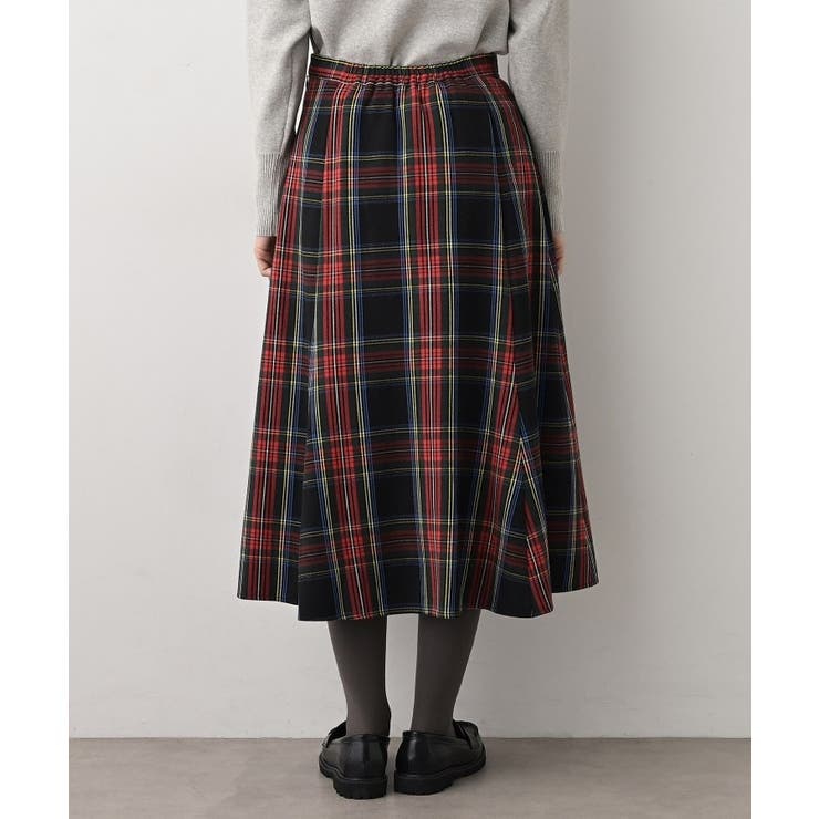 【洗える】チェック柄起毛フレアスカート | Dessin | 詳細画像18 