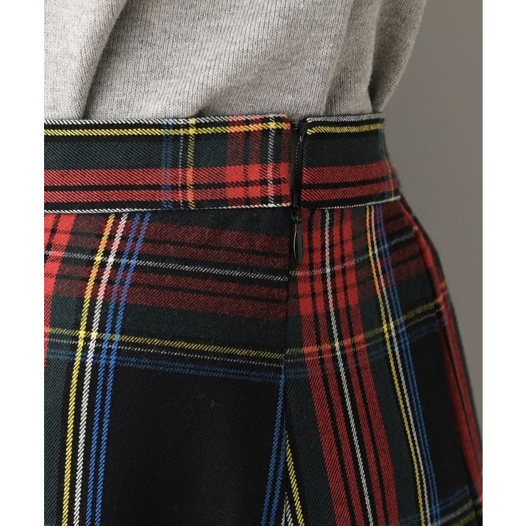 【洗える】チェック柄起毛フレアスカート | Dessin | 詳細画像20 