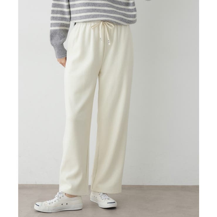 【洗える/ウエストゴム】裏起毛コーデュロイイージーパンツ | Dessin | 詳細画像2 