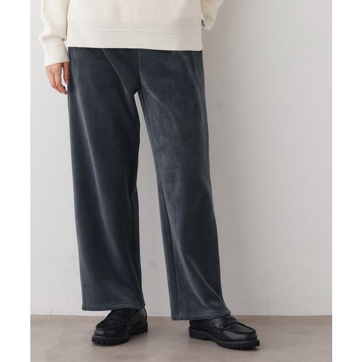 【洗える/ウエストゴム】裏起毛コーデュロイイージーパンツ | Dessin | 詳細画像5 