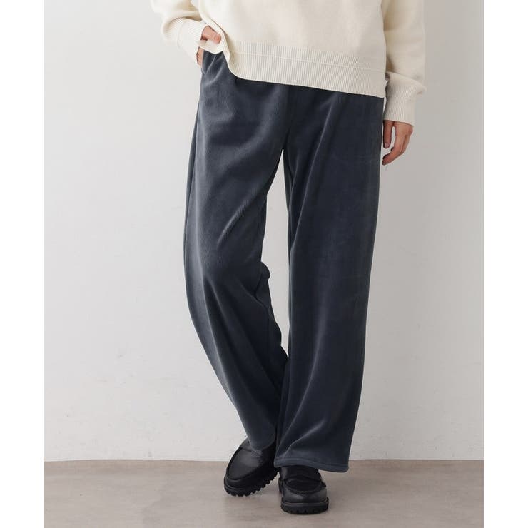 【洗える/ウエストゴム】裏起毛コーデュロイイージーパンツ | Dessin | 詳細画像6 