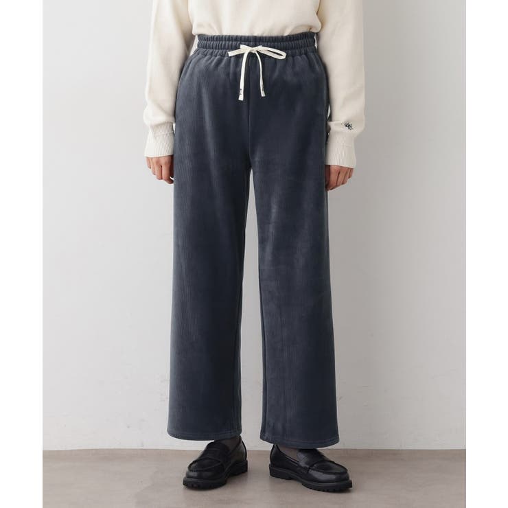 【洗える/ウエストゴム】裏起毛コーデュロイイージーパンツ | Dessin | 詳細画像9 