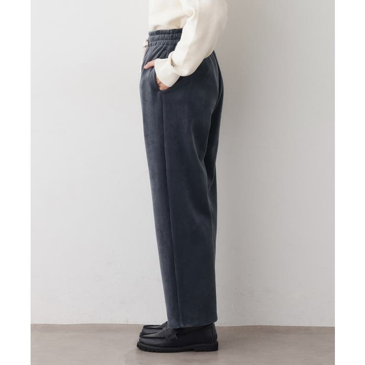 【洗える/ウエストゴム】裏起毛コーデュロイイージーパンツ | Dessin | 詳細画像10 