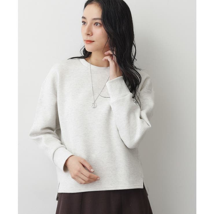 ライトベージュ(051) | 【洗える】バックヘンリーソフトボンディングカットソー | Dessin