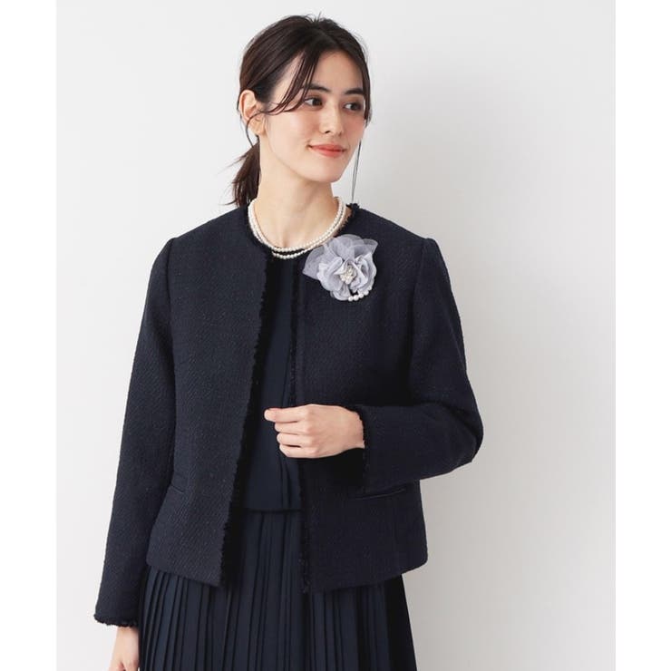 【入卒/セレモニー】ツイードクルーネックジャケット | Dessin | 詳細画像5 