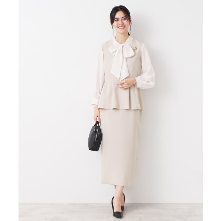 【入卒/セレモニー/洗える】ペプラムジャンパースカート | Dessin | 詳細画像2 