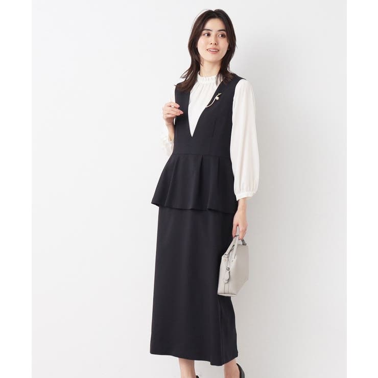 【入卒/セレモニー/洗える】ペプラムジャンパースカート | Dessin | 詳細画像5 