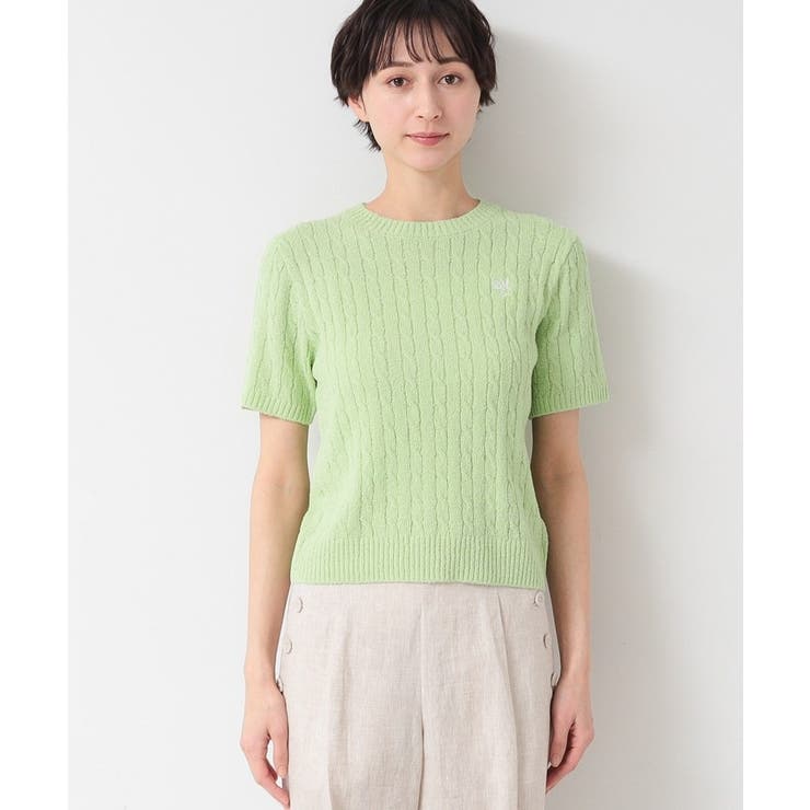 【洗える】ケーブルクルーネックニット | Dessin | 詳細画像13 