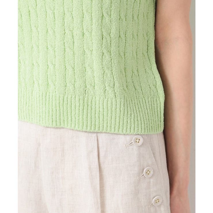 【洗える】ケーブルクルーネックニット | Dessin | 詳細画像18 