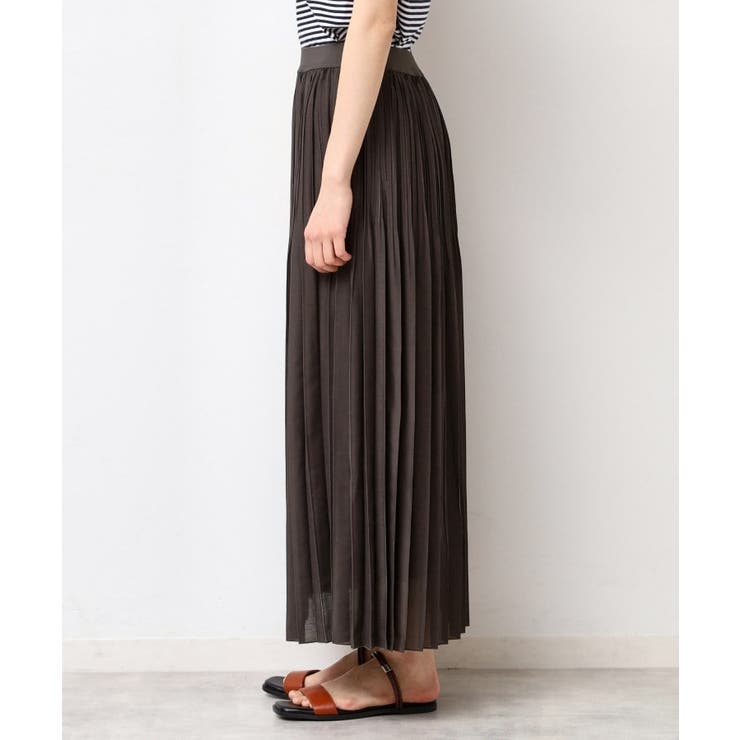 【ウエストゴム・洗える】シアーランダムプリーツスカート | Dessin | 詳細画像10 