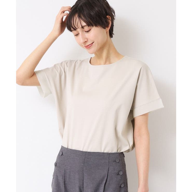 【接触冷感・洗える】美光沢カットソーゆったりシルエット | Dessin | 詳細画像10 