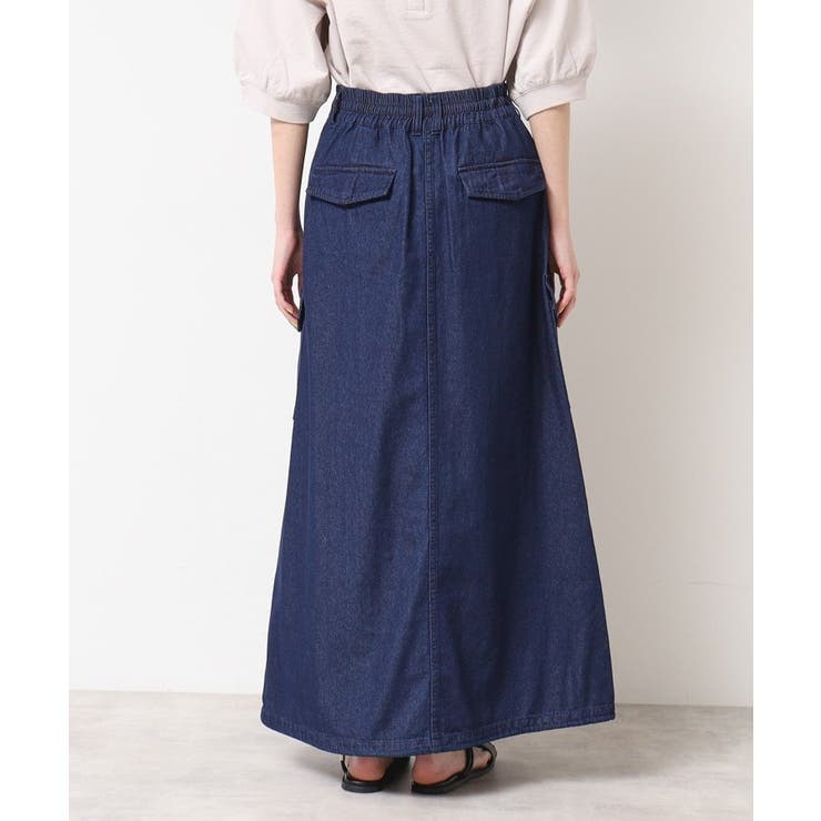 【ウエストゴム・洗える】ドロストデニムスカート（S～L） | Dessin | 詳細画像11 