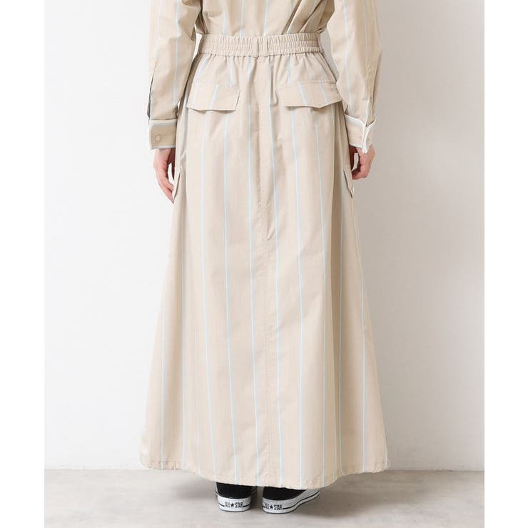 【洗える・ウエストゴム】スピンドル付ストライプスカート（S～L） | Dessin | 詳細画像11 