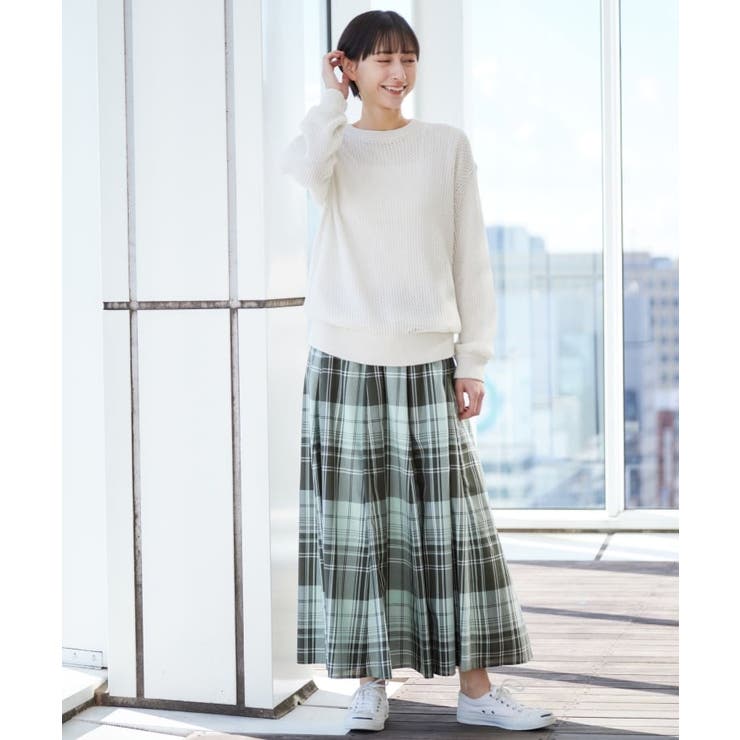 【ウエストゴム・洗える】映えチェック柄スカート（XS～L） | Dessin | 詳細画像7 