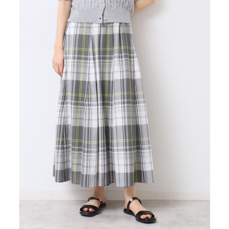 【ウエストゴム・洗える】映えチェック柄スカート（XS～L） | Dessin | 詳細画像18 