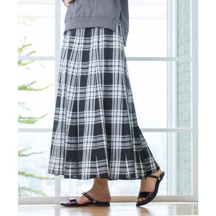 【ウエストゴム・洗える】映えチェック柄スカート（XS～L） | Dessin | 詳細画像31 