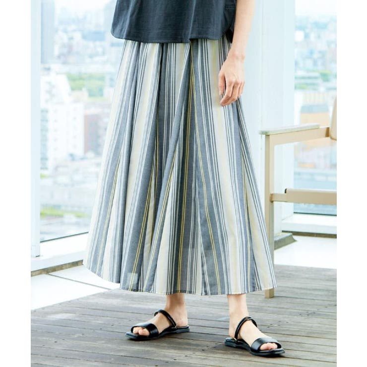 チャコールグレー(313) | 【ウエストゴム・洗える】映えチェック柄スカート（XS～L） | Dessin