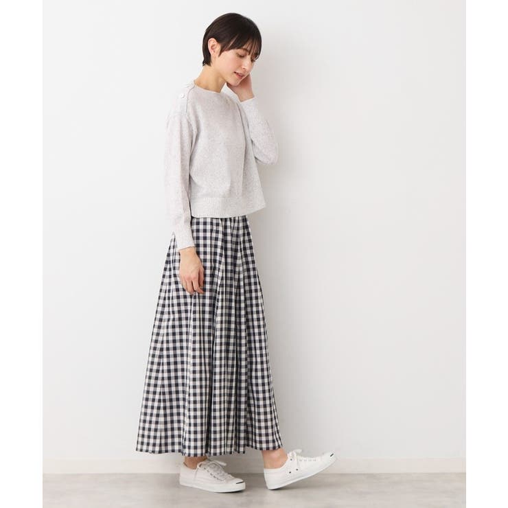 【洗える】肩ボタンミックス糸ニット（S～L) | Dessin | 詳細画像2 