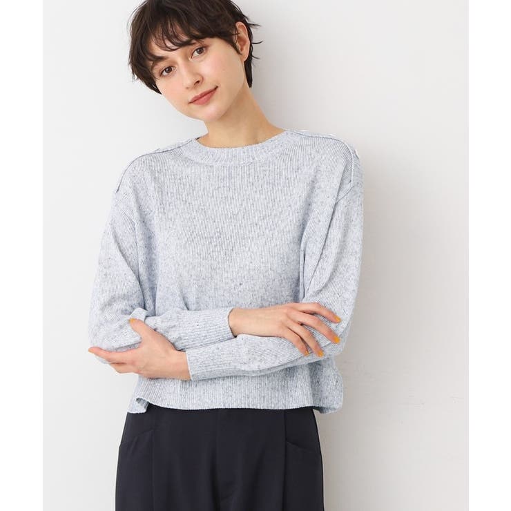 【洗える】肩ボタンミックス糸ニット（S～L) | Dessin | 詳細画像9 