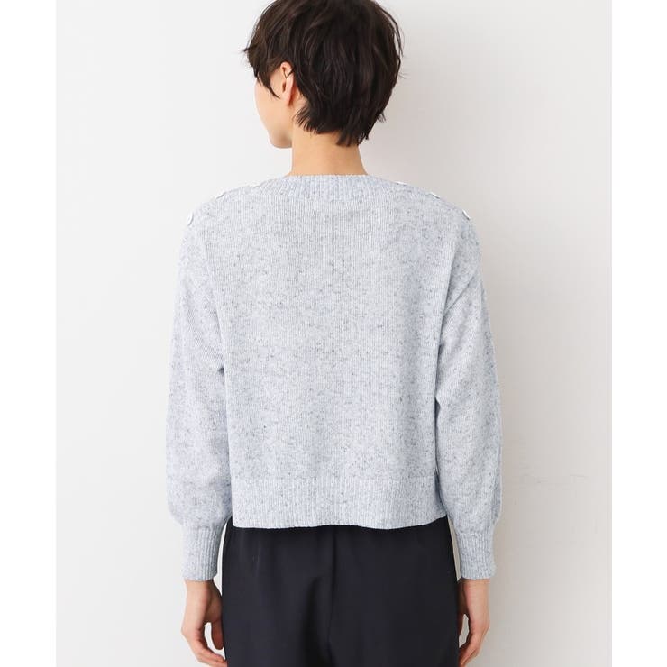 【洗える】肩ボタンミックス糸ニット（S～L) | Dessin | 詳細画像15 
