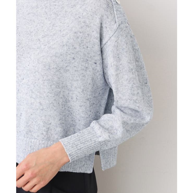 【洗える】肩ボタンミックス糸ニット（S～L) | Dessin | 詳細画像18 