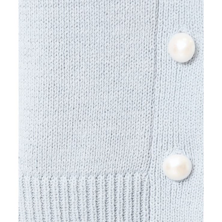 【洗える】パール調ボタン付きニットジレ | Dessin | 詳細画像12 