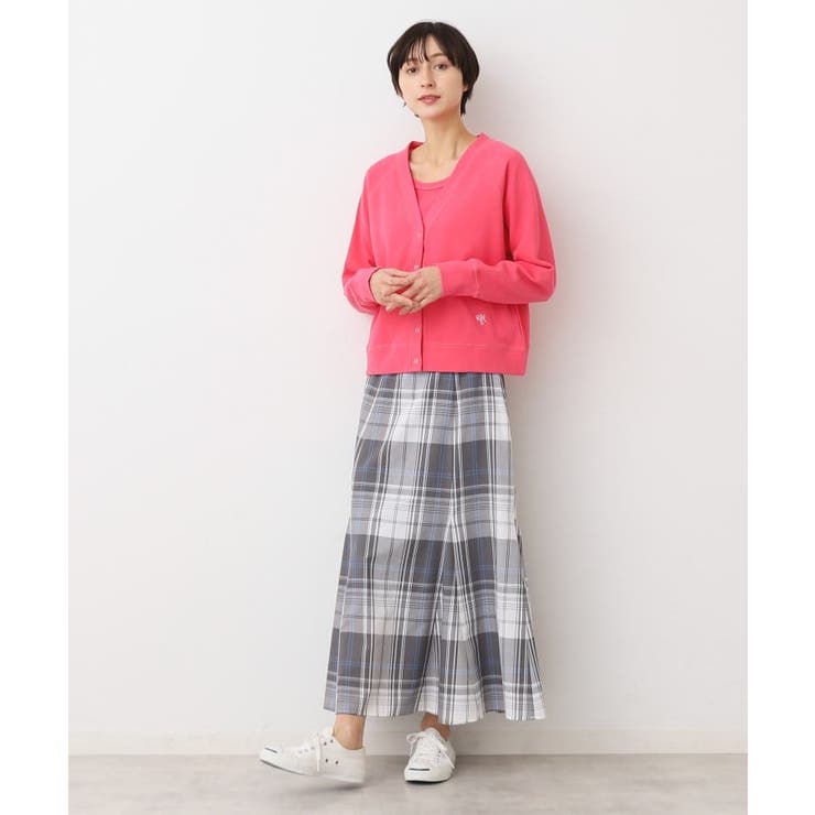 【洗える】コットンジャージVネックカーディガン | Dessin | 詳細画像10 