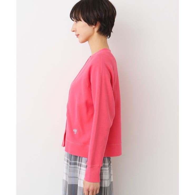 【洗える】コットンジャージVネックカーディガン | Dessin | 詳細画像14 