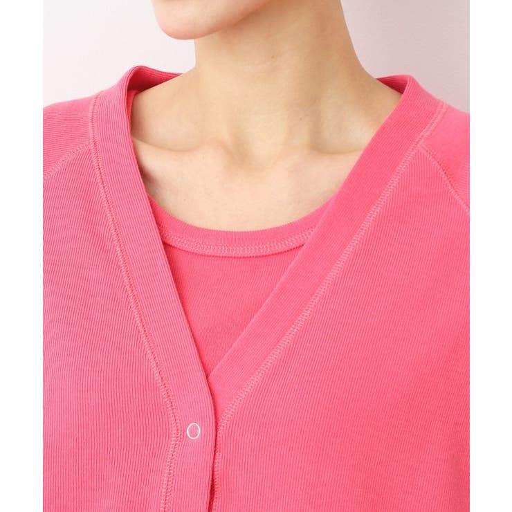 【洗える】コットンジャージVネックカーディガン | Dessin | 詳細画像16 