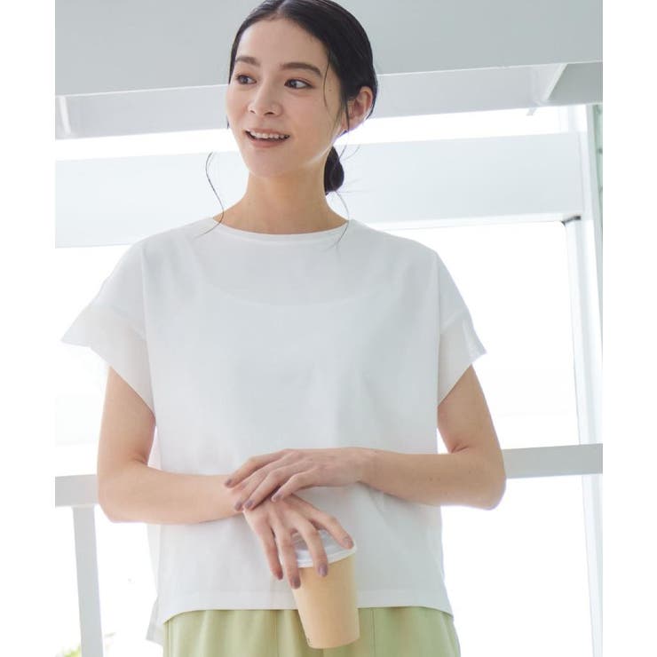 ホワイト(002) | 【シリーズ累計8万枚！選べる5サイズ 6色展開 洗える】美光沢カットソー【オンに… | Dessin