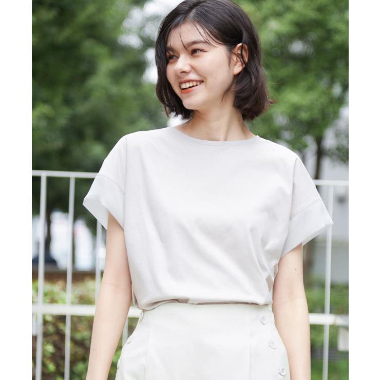 グレージュ(050) | 【シリーズ累計8万枚！選べる5サイズ 6色展開 洗える】美光沢カットソー【オンに… | Dessin