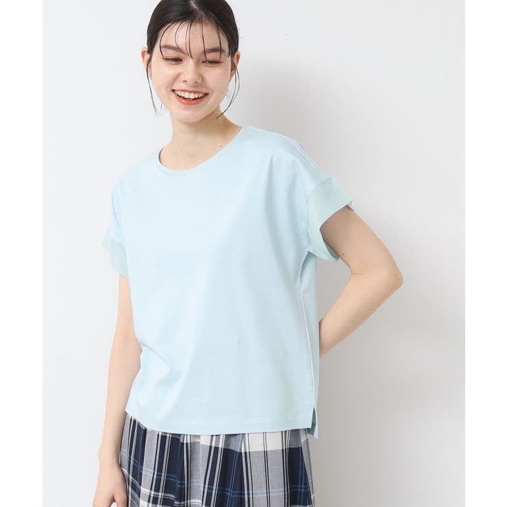 サックスブルー(090) | 【シリーズ累計8万枚！選べる5サイズ 6色展開 洗える】美光沢カットソー【オンに… | Dessin