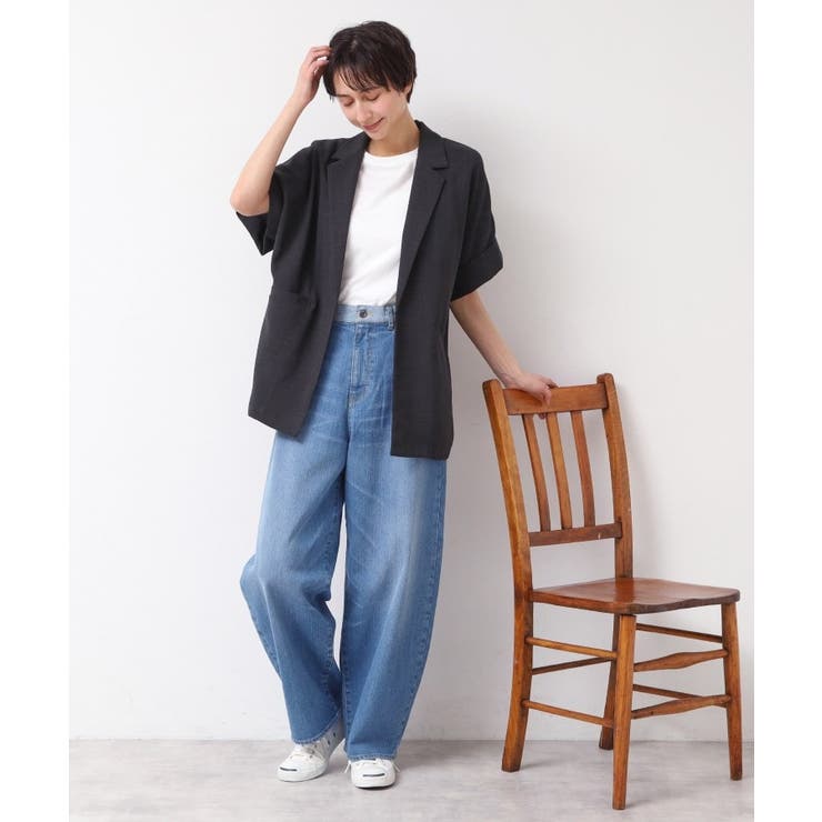 【洗える】半袖テーラードジャケット | Dessin | 詳細画像3 